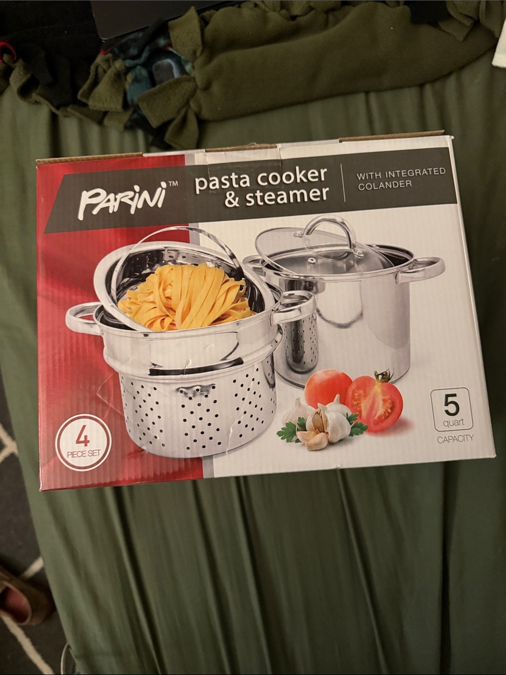 Parini Stainless Steel Pasta Cooker & Steamer - Silver